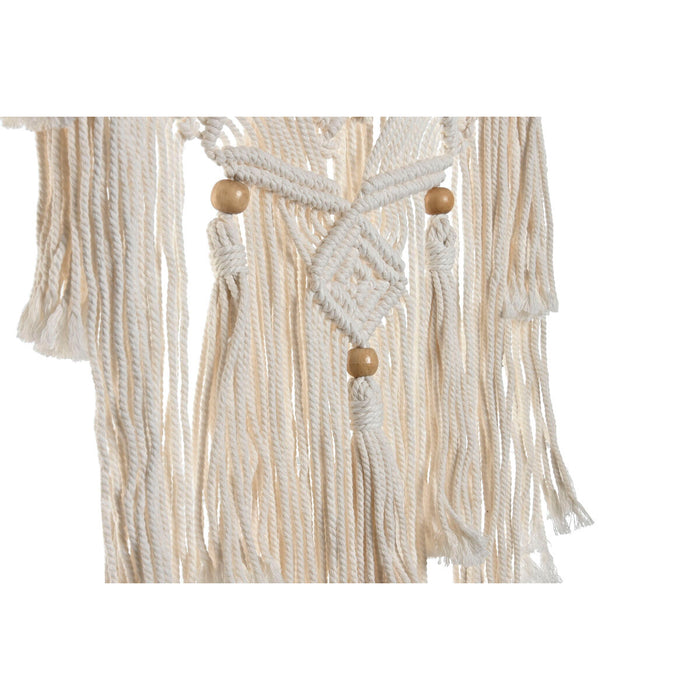 Висяща украса Home ESPRIT Сметана Естествен Boho Ресни (2 броя)