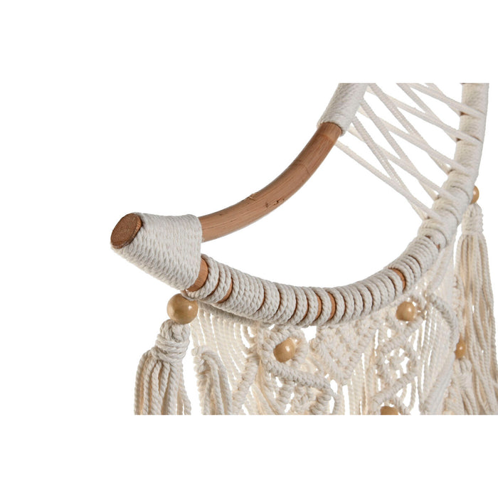 Висяща украса Home ESPRIT Сметана Естествен Boho Ресни (2 броя)