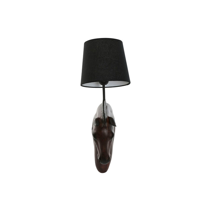 Стенна лампа Home ESPRIT Черен Тъмно сив Колониален Кон 220 V 18 x 21,5 x 50,5 cm (2 броя)