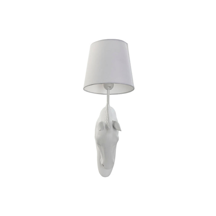 Стенна лампа Home ESPRIT Бял 50 W Модерен Кон Завършек със състаряващо покритие 220 V 18 x 21,5 x 50,5 cm