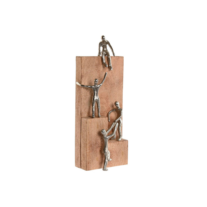 Декоративна фигурка Home ESPRIT Кафяв Сребрист Естествен 15 x 10 x 39 cm