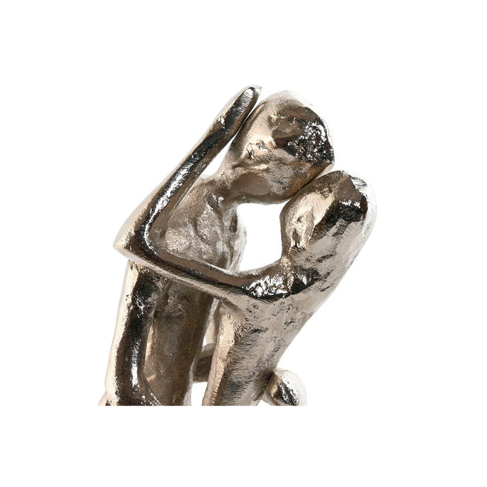 Декоративна фигурка Home ESPRIT Черен Сребрист Двойка партньори 14 x 10 x 29 cm