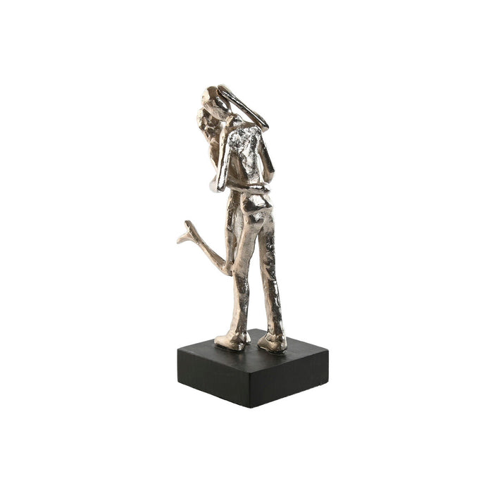 Декоративна фигурка Home ESPRIT Черен Сребрист Двойка партньори 14 x 10 x 29 cm