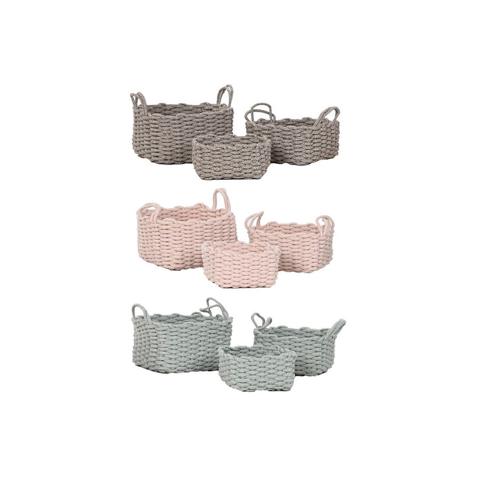 Игра на Кошници Home ESPRIT Въже 28 x 28 x 18 cm
