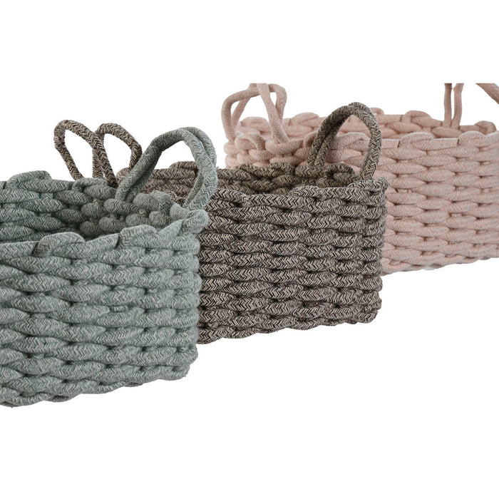 Игра на Кошници Home ESPRIT Въже 28 x 28 x 18 cm