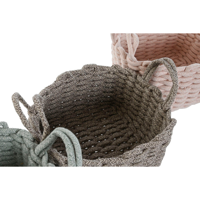 Игра на Кошници Home ESPRIT Въже 28 x 28 x 18 cm