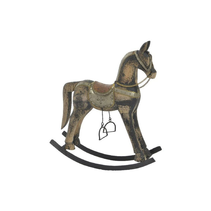 Декоративна фигурка Home ESPRIT Кафяв Черен Сив Естествен Кон 41 x 12 x 49 cm