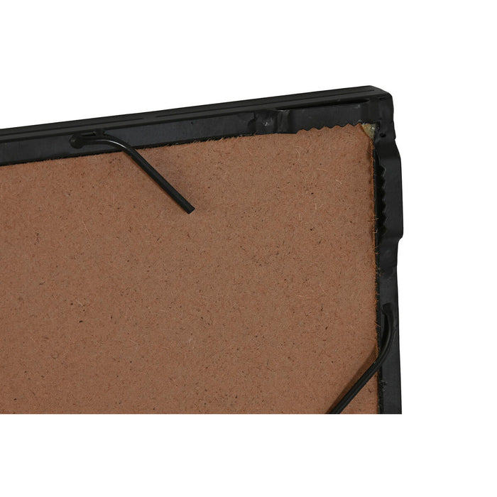 Стенно огледало Home ESPRIT Черен 90 x 2 x 90 cm
