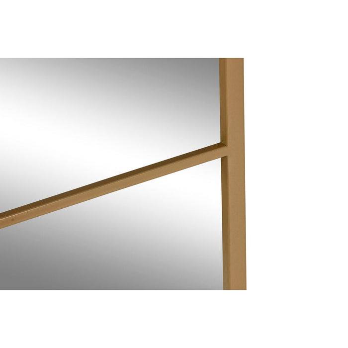 Стенно огледало Home ESPRIT Златен 90 x 2 x 90 cm