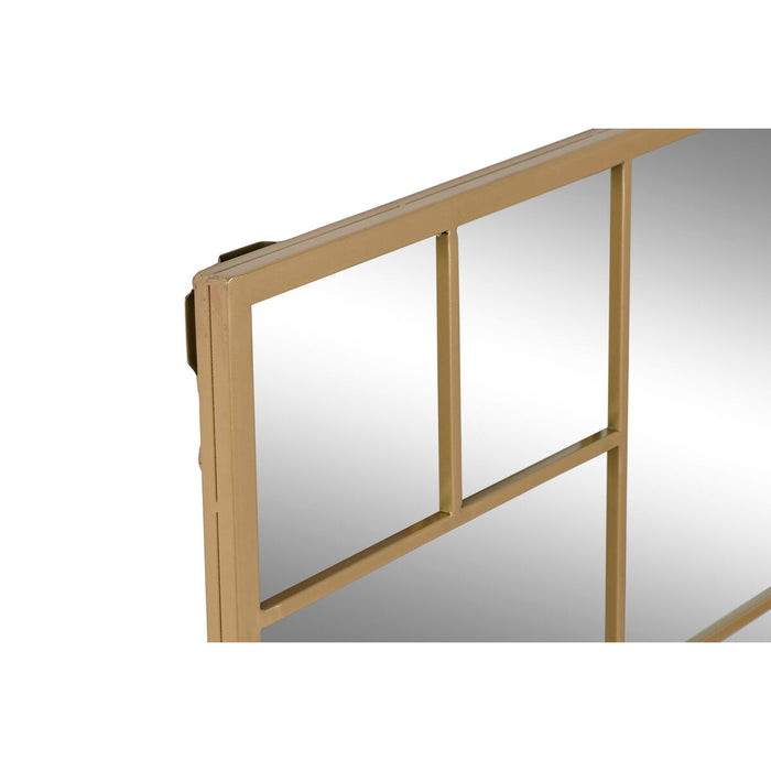 Стенно огледало Home ESPRIT Златен 90 x 2 x 90 cm