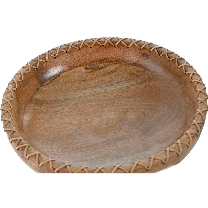 Украса за център на маса Home ESPRIT Естествен Дърво манго 25 x 25 x 9 cm