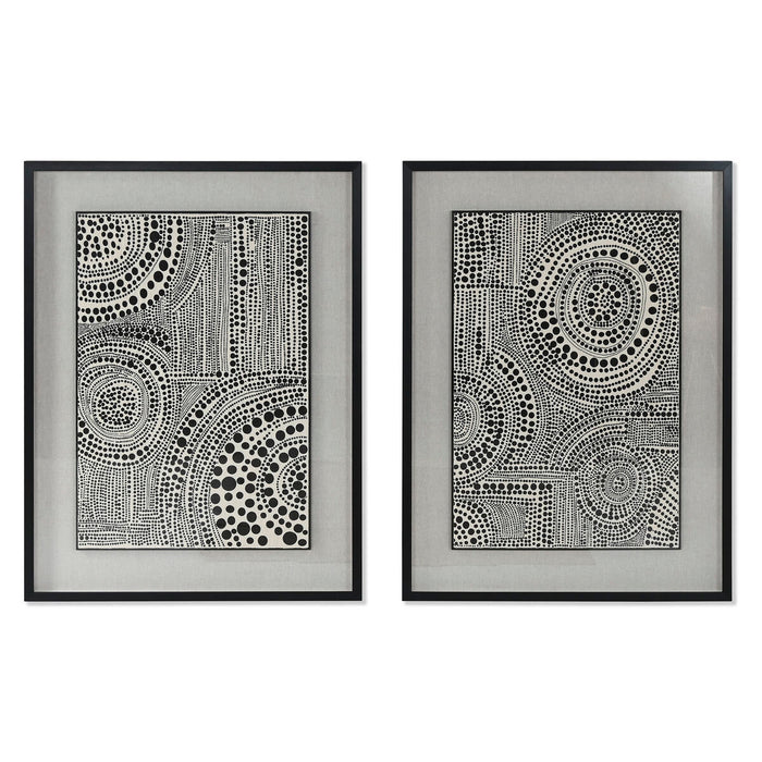 Картина Home ESPRIT Черен Червен Модерен 75 x 4 x 100 cm (2 броя)