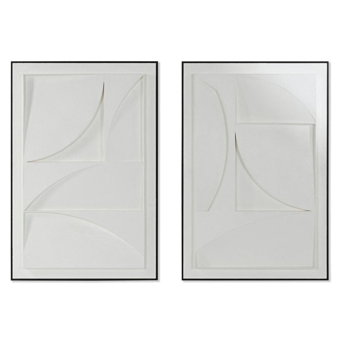 Картина 3D Home ESPRIT Гипс Дървен MDF 60 x 6,5 x 90 cm