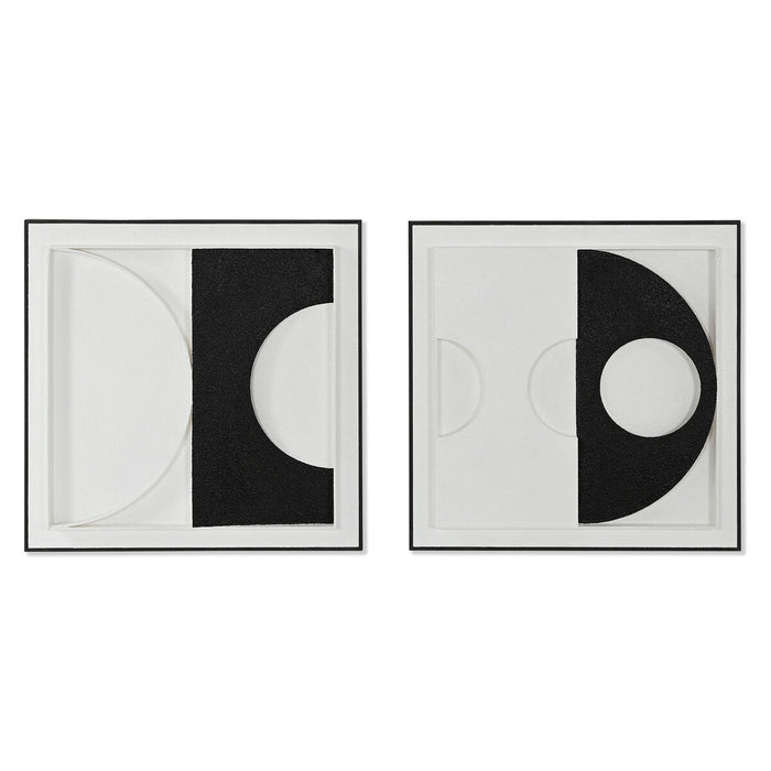 Картина 3D Home ESPRIT Гипс Дървен MDF 60 x 6,5 x 60 cm