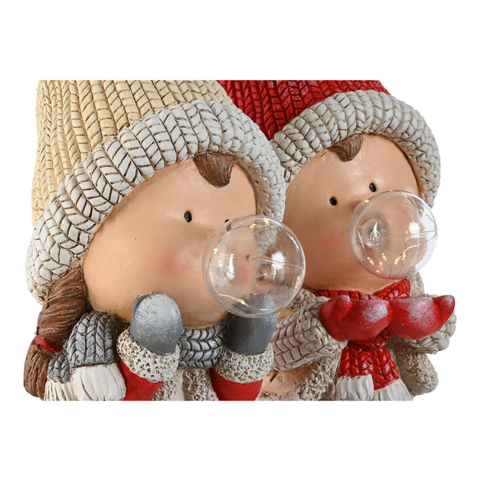 Коледна Украса Home ESPRIT Бял Червен Бежов 16,5 x 22 x 45 cm (2 броя)