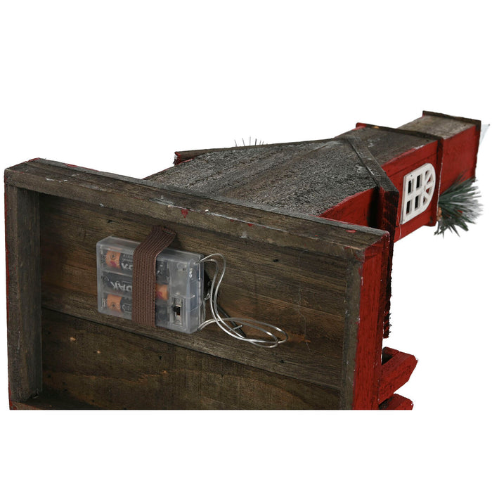 Коледна Украса Home ESPRIT Бял Червен 27 x 18 x 56 cm (2 броя)