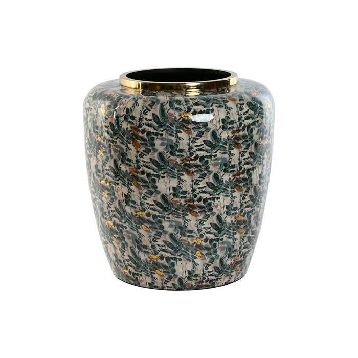 Ваза Home ESPRIT Зелен Златен Метал 33 x 33 x 35,5 cm