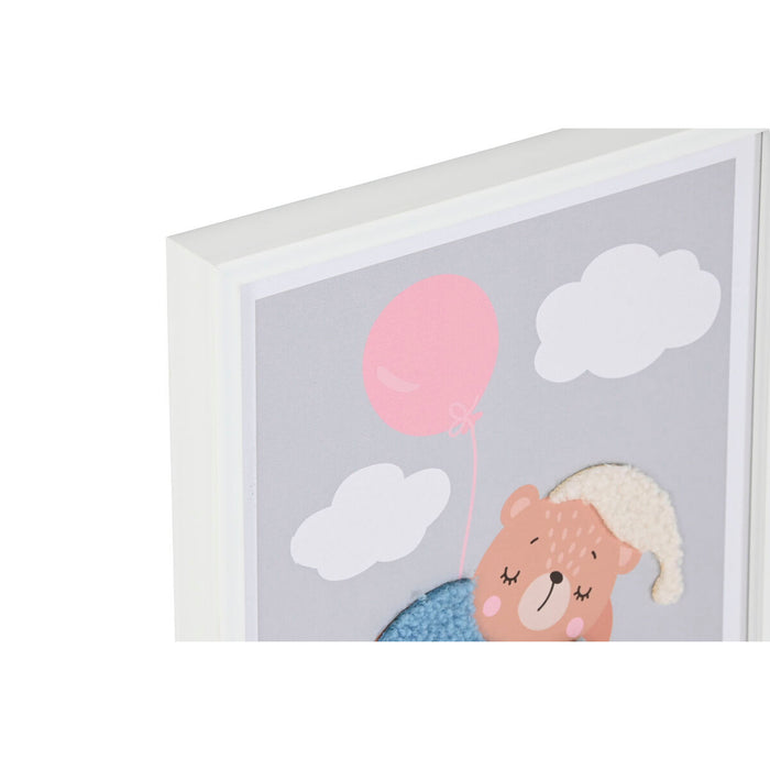 Картина Home ESPRIT Жълт Сив Детски 30 x 1,8 x 40 cm (4 броя)