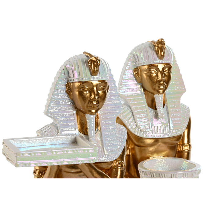 Декоративна фигурка Home ESPRIT Бял Златен Смола Ориенталски Египтянин 12,5 x 17 x 25 cm (2 броя)