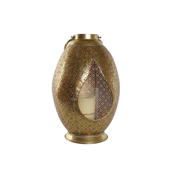 Поставка за свещ Home ESPRIT Златен Метал Кристал 24 x 24 x 38,5 cm