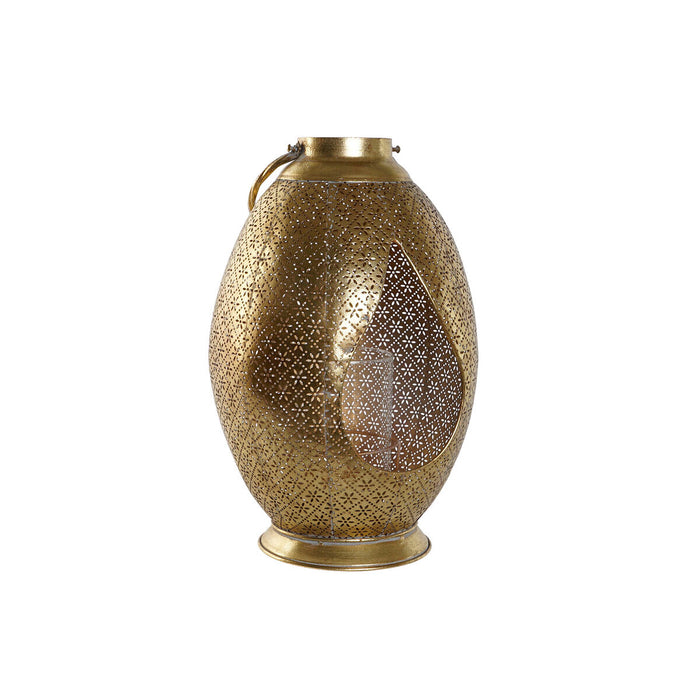 Поставка за свещ Home ESPRIT Златен Метал Кристал 24 x 24 x 38,5 cm