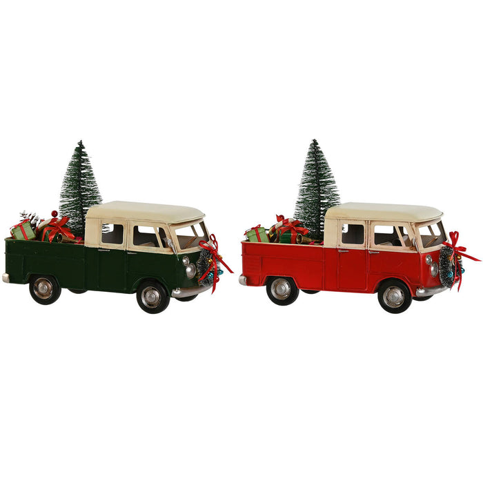 Коледна Украса Home ESPRIT Червен Зелен 26,5 x 12 x 19 cm (2 броя)