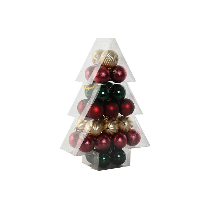 Коледни топки Home ESPRIT Червен Зелен полиетилен 28 x 12 x 42 cm (34 Части)