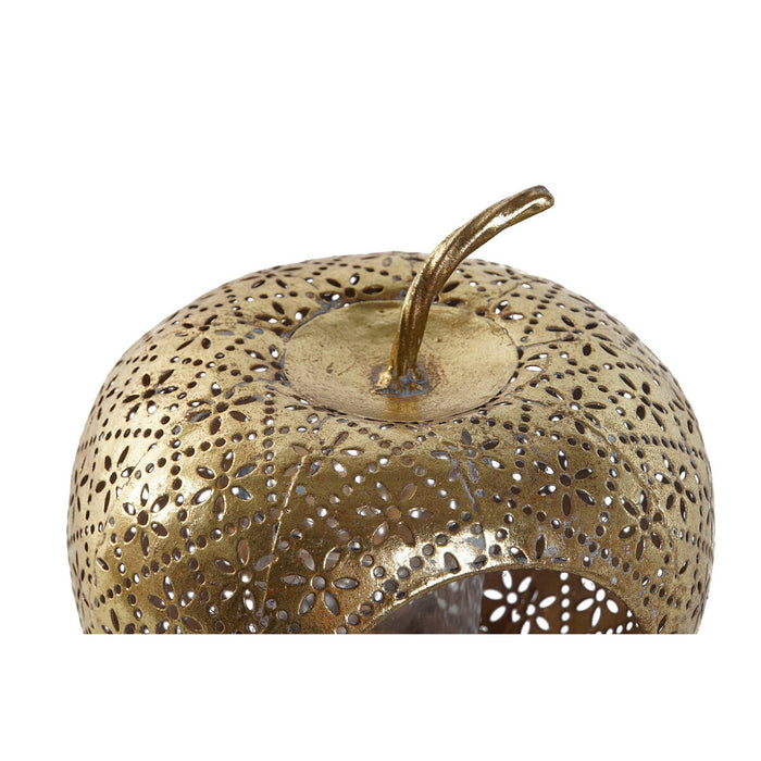 Поставка за свещ Home ESPRIT Златен Метал Кристал 14 x 14 x 13 cm