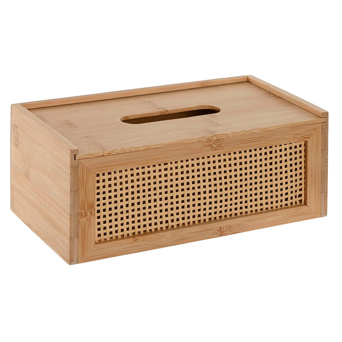 Кутия за кърпички Home ESPRIT Бамбук Pатан 25 x 13 x 10 cm