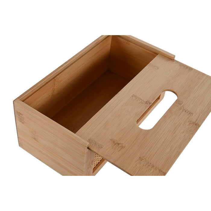 Кутия за кърпички Home ESPRIT Бамбук Pатан 25 x 13 x 10 cm
