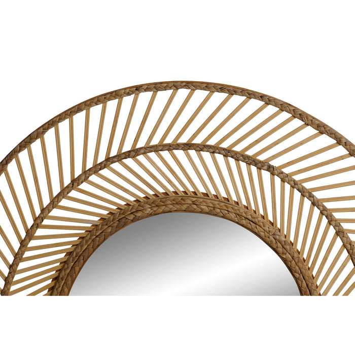 Стенно огледало Home ESPRIT Естествен Тропически 81 x 2 x 81 cm