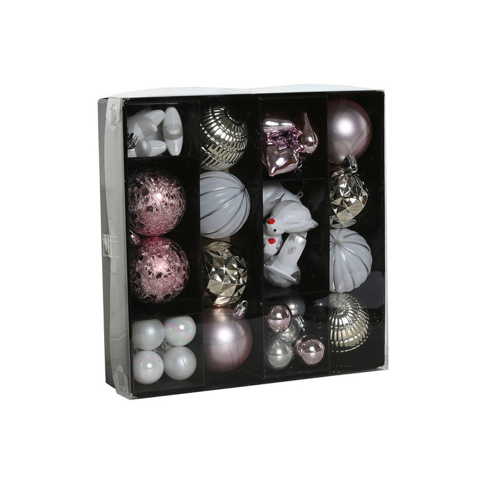Коледни топки Home ESPRIT Розов PVC 25 x 6 x 25 cm