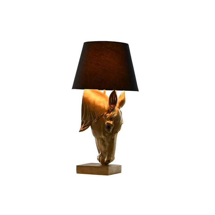 Настолна лампа Home ESPRIT Черен Златен Смола 50 W 220 V 30 x 30 x 59 cm