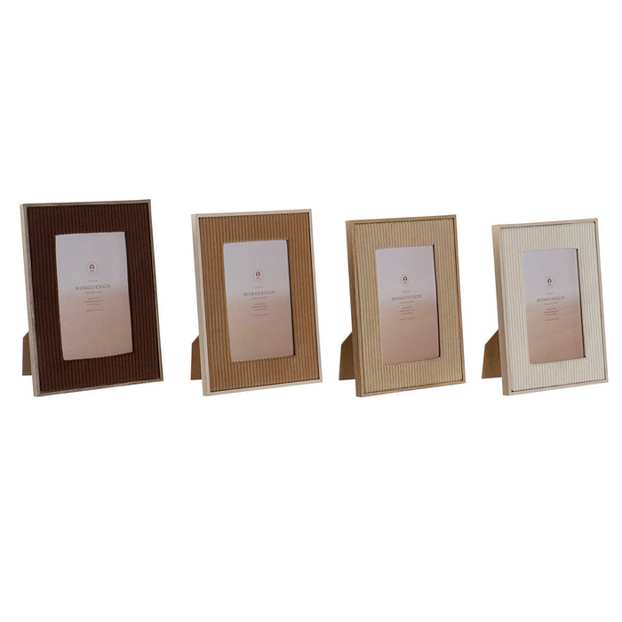 Рамка за снимки Home ESPRIT Кафяв Бежов Кадифе Кристал Модерен 26 X 2,8 X 31 cm (4 броя)