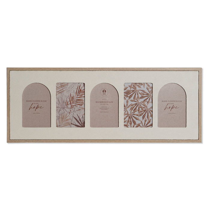 Рамка за снимки Home ESPRIT Бежов Кристал Дървен MDF Скандинавски 60 X 3 X 34 cm