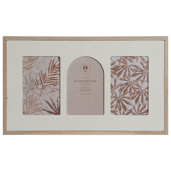 Рамка за снимки Home ESPRIT Бежов Кристал Дървен MDF Скандинавски 39 X 2 X 24 cm