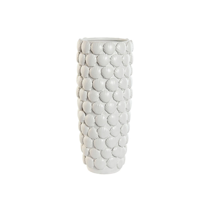 Ваза Home ESPRIT Бял Каменинов Средиземноморско 16,5 x 16,5 x 38,5 cm
