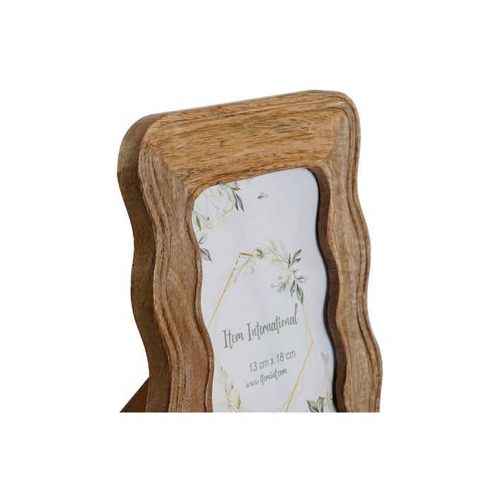 Рамка за снимки Home ESPRIT Естествен Дърво манго Вълни Град 21,5 x 1,5 x 26,5 cm