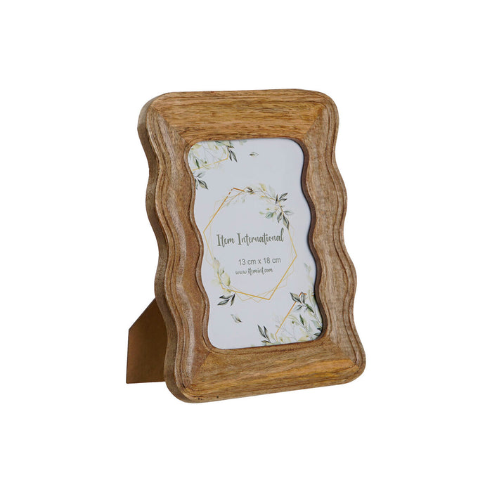 Рамка за снимки Home ESPRIT Естествен Дърво манго Вълни Град 21,5 x 1,5 x 26,5 cm