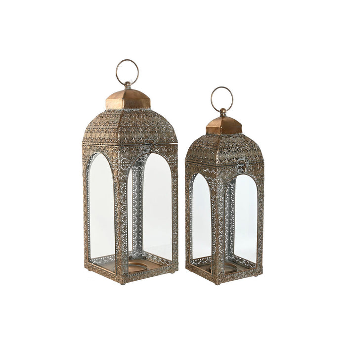 Latern Home ESPRIT Златен Метал Кристал Арабин Гранитогрес 20 X 20 X 56 cm (2 Части)