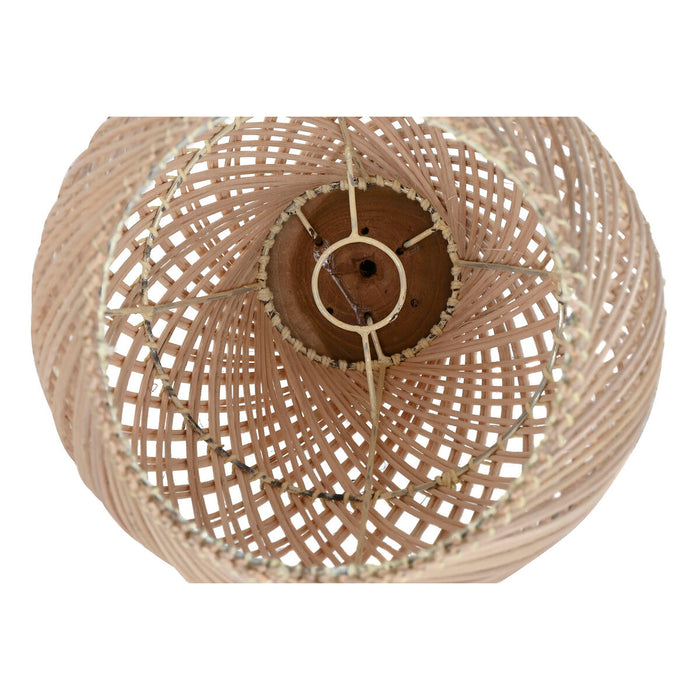 Купол на Лампа Home ESPRIT Естествен Бамбук тиково дърво 35 x 35 x 85 cm (2 броя)