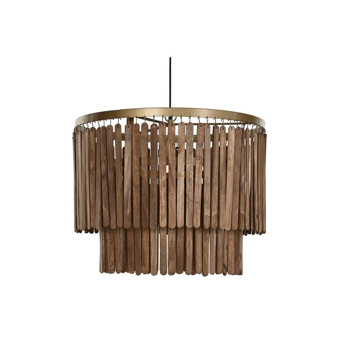 Полилей Home ESPRIT Кафяв Златен Дървен Метал Дърво манго 50 W 60 x 60 x 48 cm