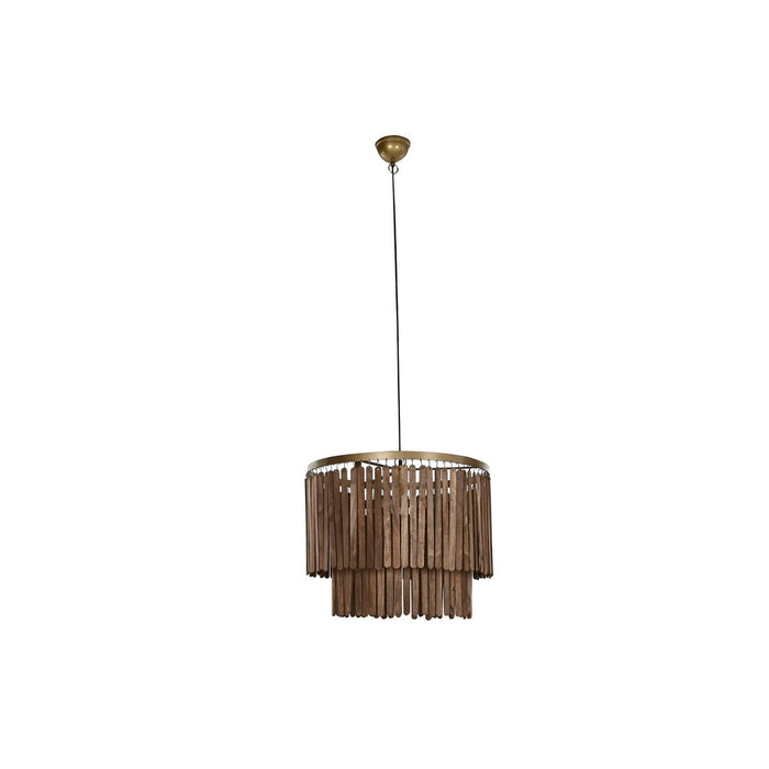 Полилей Home ESPRIT Кафяв Златен Дървен Метал Дърво манго 50 W 60 x 60 x 48 cm