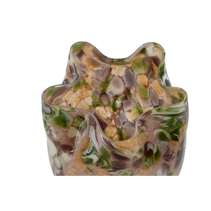 Ваза Home ESPRIT Многоцветен Кристал Модерен 18 x 18 x 21,5 cm
