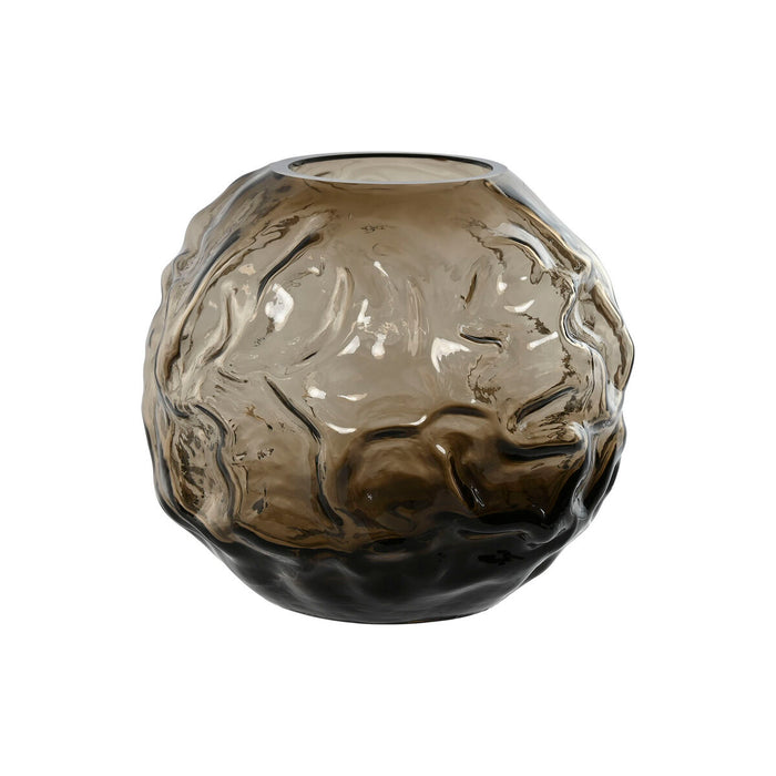 Ваза Home ESPRIT Тъмно сив Кристал Модерен 21,5 x 21,5 x 19 cm