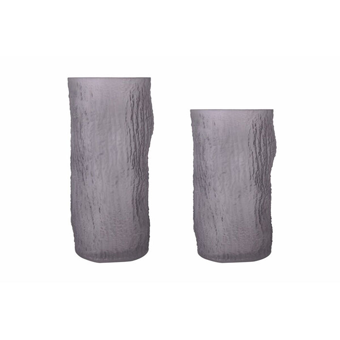 Ваза Home ESPRIT Сив Кристал Модерен 13 x 13 x 21 cm