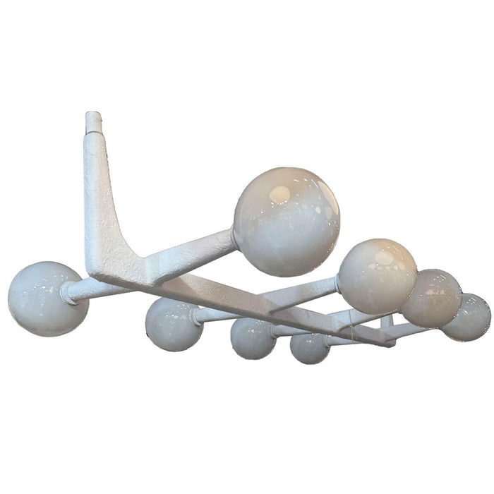 Полилей Home ESPRIT Бял Метал Кристал 110 x 45 x 23 cm