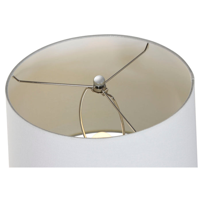 Лампион Home ESPRIT Бял Сребрист 50 W 220 V 35 x 35 x 150 cm (3 Части)