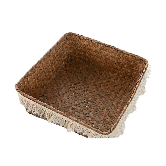Игра на Кошници Home ESPRIT Естествено влакно Boho Износени 26 x 26 x 10 cm