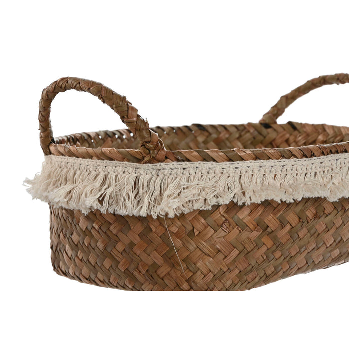Игра на Кошници Home ESPRIT Естествено влакно Boho Износени 33 x 25 x 15 cm